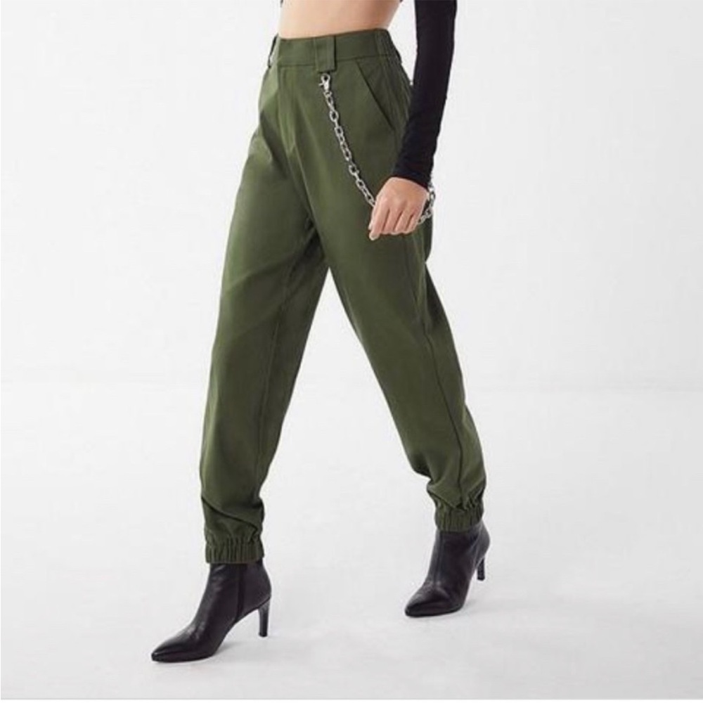 I.AM.GIA Cobain Jogger Pant Relaxed Paperbag Army Green High Waist Baggy Grunge